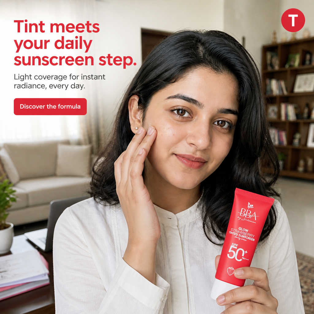 Glow Strawberry Tinted Sunscreen SPF50+ PA++++
