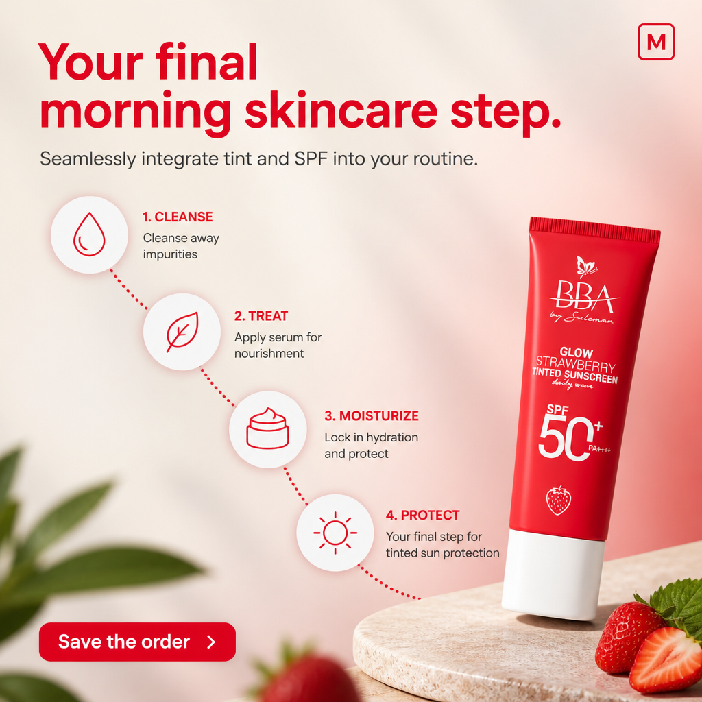 Glow Strawberry Tinted Sunscreen SPF50+ PA++++