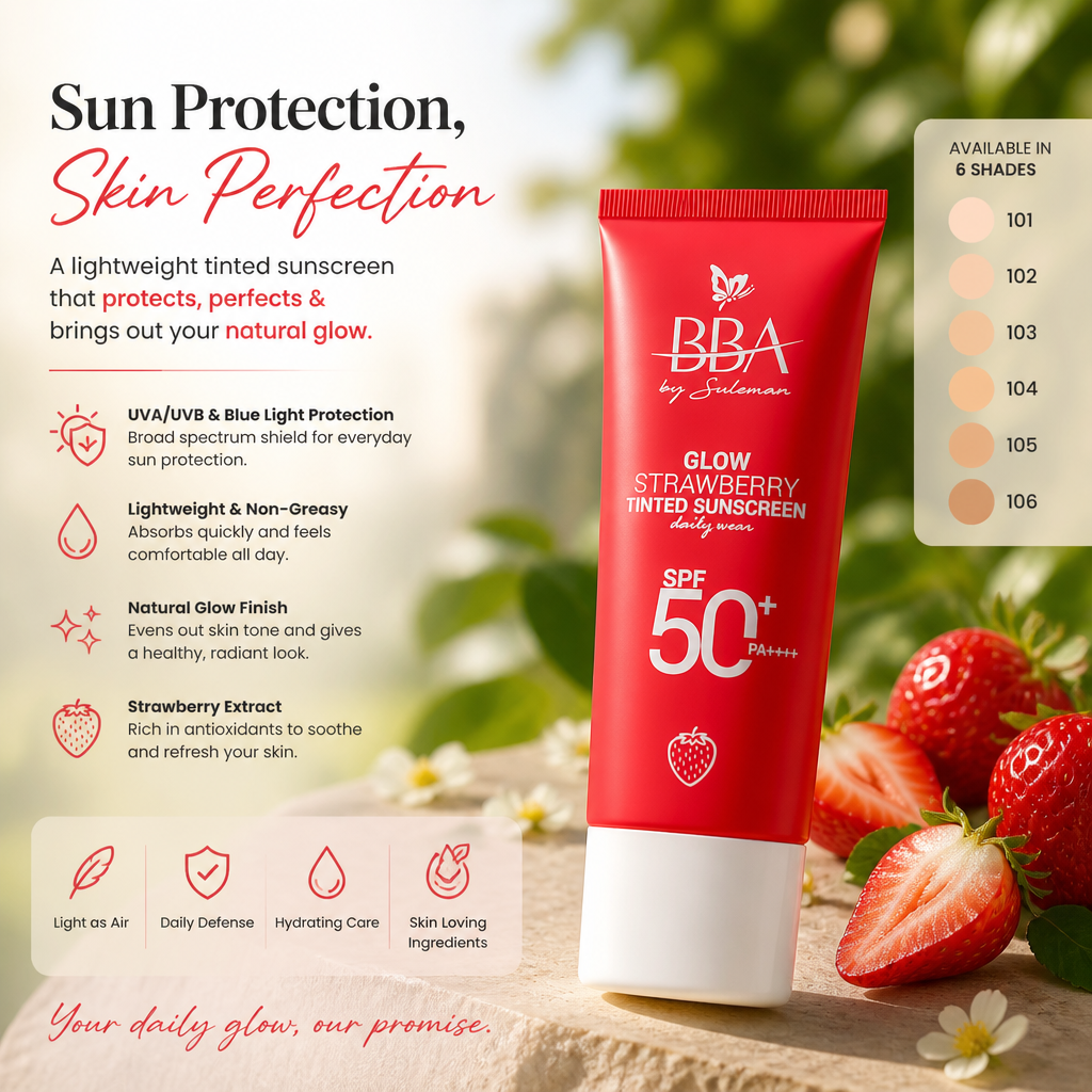 Glow Strawberry Tinted Sunscreen SPF50+ PA++++