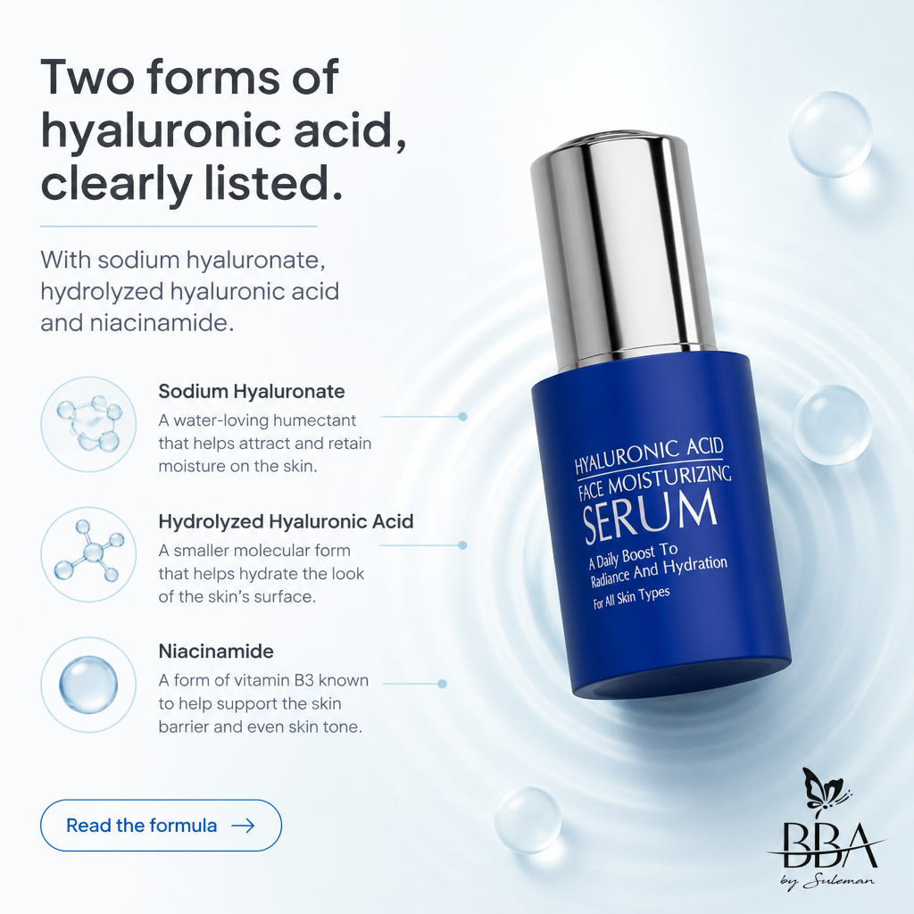 HYALURONIC ACID - FACE MOISTURIZING SERUM